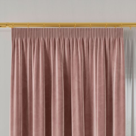 VELVI Zasłona gotowa na taśmie, 140x230cm, kolor 013 ciemny pudrowy różowy VELVI0/ZGT/013/140230/1 VELVI Zasłona gotowa na taśmie, 140x230cm, kolor 013 ciemny pudrowy różowy VELVI0/ZGT/013/140230/1