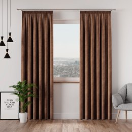 VELVI Zasłona gotowa na taśmie, 140x240cm, kolor 002 brązowy VELVI0/ZGT/002/140240/1