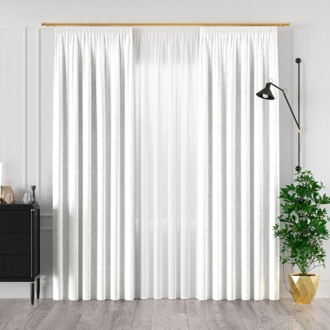 VELVI Zasłona gotowa na taśmie, 140x240cm, kolor 101 biały VELVI0/ZGT/101/140240/1 VELVI Zasłona gotowa na taśmie, 140x240cm, kolor 101 biały VELVI0/ZGT/101/140240/1