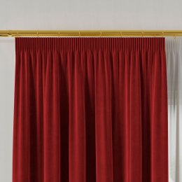 VELVI Zasłona gotowa na taśmie, 140x260cm, kolor 043 czerwony VELVI0/ZGT/043/140260/1