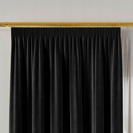 VELVI Zasłona gotowa na taśmie, 140x260cm, kolor 111 czarny VELVI0/ZGT/111/140260/1