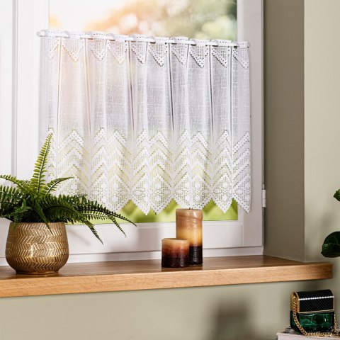 Zazdrostka żakardowa z samym dołem, wys. 50cm, kolor biały 362870/000/001/000050/1