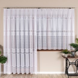 ADRIANNA Firanka żakardowa gotowa na prosto, 250x300 cm, kolor biały 018869/FBP/001/300250/1