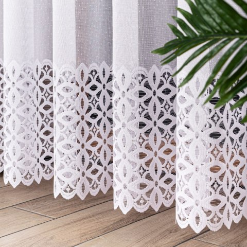 ADRIANNA Firanka żakardowa gotowa na prosto, 250x300 cm, kolor biały 018869/FBP/001/300250/1