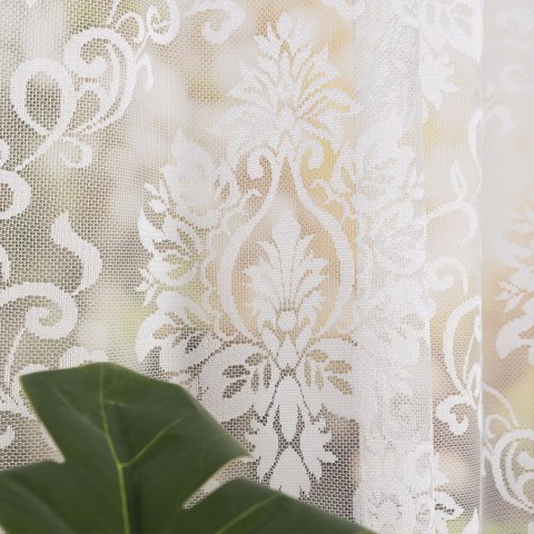 APOLONIA Firanka żakardowa gotowa na prosto, 230x140cm, kolor biały 022702/FBP/001/140230/1