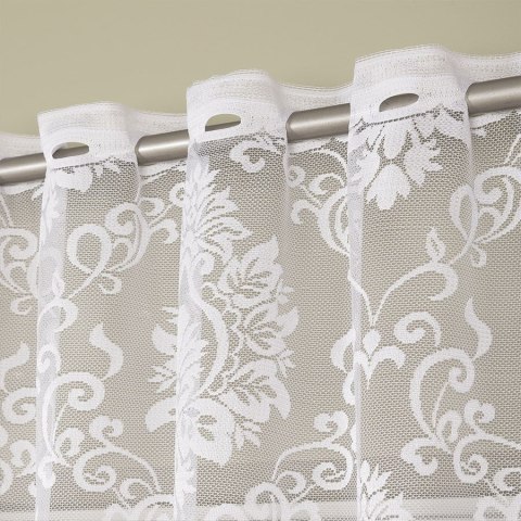 APOLONIA Firanka żakardowa gotowa na prosto, 240x140 cm, kolor biały 022702/FBP/001/140240/1