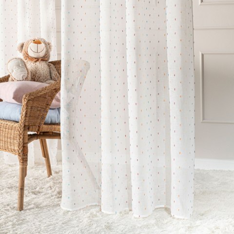 AURA Firana gotowa na przelotkach, 250x140cm, kolor biały 627041/FGP/001/140250/1