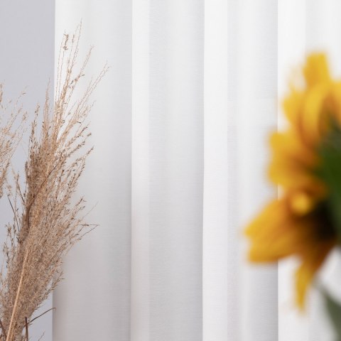 BASIC Zasłona gotowa na przelotkach (srebro chrom), 170x145cm, kolor 010 biały TD0005/ZGP/010/145171/1