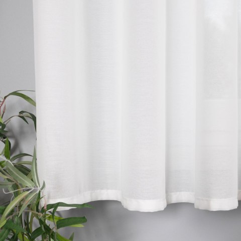 BASIC Zasłona gotowa na przelotkach (srebro chrom), 170x145cm, kolor 010 biały TD0005/ZGP/010/145171/1