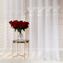 EGRET Firana gotowa na przelotkach, 250x140cm, kolor biały 626077/FGP/001/140250/1