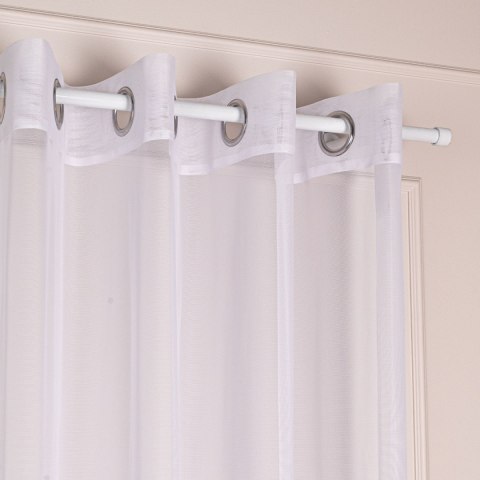 EGRET Firana gotowa na przelotkach, 250x140cm, kolor biały 626077/FGP/001/140250/1
