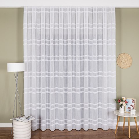 Firana fantazyjna z ołowianką, wys. 300cm, kolor biały 330068/OLO/001/000300/1