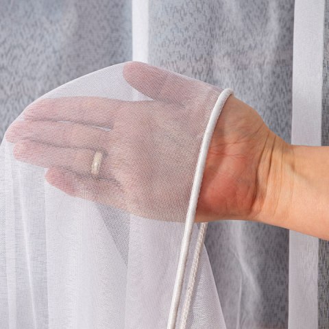 Firanka fantazyjna z ołowianką, wys.300cm, kolor biały 423084/OLO/001/000300/1