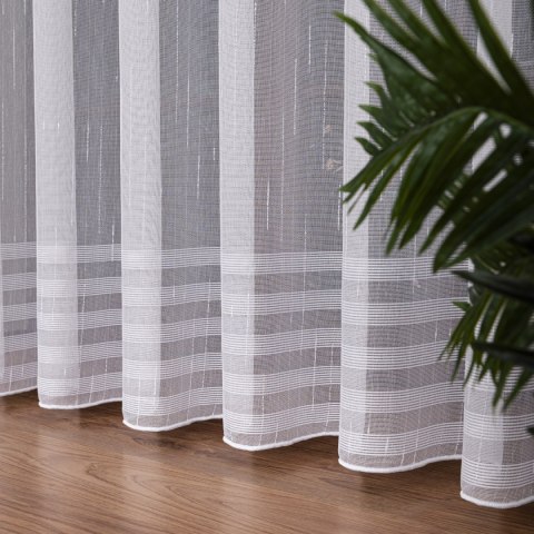 Firanka fantazyjna z ołowianką, wys. 300cm, kolor 004 biały z białą nitką 001888/OLO/004/000300/1