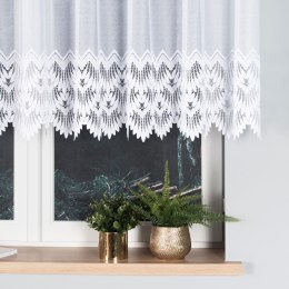 Firanka żakardowa ze wzorem na samym dole, wys. 130cm, kolor biały 018989/000/001/000130/1