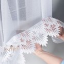 Firanka żakardowa ze wzorem na samym dole, wys. 130cm, kolor biały 018989/000/001/000130/1