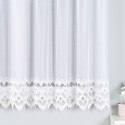 Firanka żakardowa ze wzorem na samym dole, wys. 170cm, kolor biały 018989/000/001/000170/1