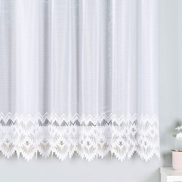Firanka żakardowa ze wzorem na samym dole, wys. 170cm, kolor biały 018989/000/001/000170/1