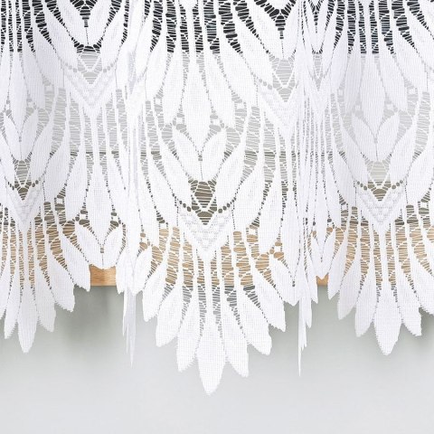 Firanka żakardowa ze wzorem na samym dole, wys. 170cm, kolor biały 018989/000/001/000170/1