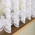 Firanka żakardowa ze wzorem pasowym, wys. 150cm, kolor biały 361270/000/001/000150/1