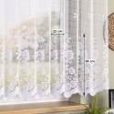 Firanka żakardowa ze wzorem pasowym, wys. 160cm, kolor biały 044330/000/001/000160/1