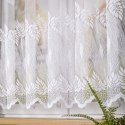 Firanka żakardowa ze wzorem pasowym, wys. 160cm, kolor biały 049365/000/001/000160/1