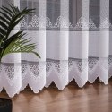 Firanka żakardowa ze wzorem pasowym, wys. 250cm, kolor biały 107363/000/001/000250/1