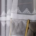 Firanka żakardowa ze wzorem pasowym, wys. 250cm, kolor biały 107363/000/001/000250/1