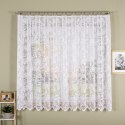 Firanka żakardowa ze wzorem po całości, wys. 170cm, kolor biały 037800/000/001/000170/1