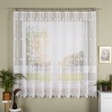 Firanka żakardowa ze wzorem po całości, wys. 175cm, kolor biały 011450/000/001/000175/1