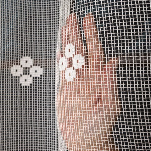 Firanka żakardowa ze wzorem po całości, wys. 250cm, kolor 025 kremowy 011450/000/025/000250/1