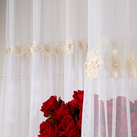 ISEN Firana gotowa na przelotkach, 250x140cm, kolor biały 625728/FGP/001/140250/1