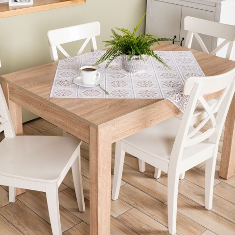 Serweta żakardowa gotowa, 80x80cm, kolor biały 503212/KSZ/001/080080/1