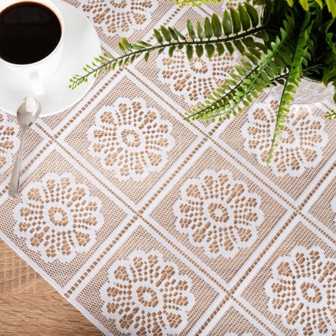 Serweta żakardowa gotowa, 80x80cm, kolor biały 503212/KSZ/001/080080/1