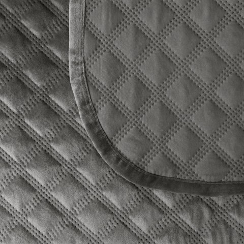 VELVI Narzuta dekoracyjna, rozmiar 70x160cm, kolor 006 ciemny szary/antracytowy VELVI0/NAP/006/070160/1