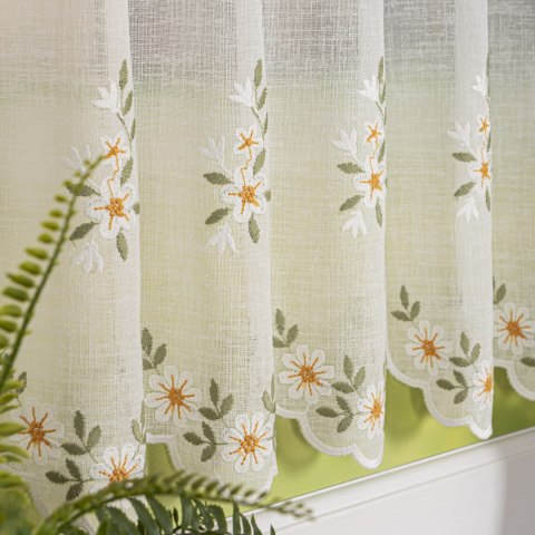 Zazdrostka haftowana w kwiaty, wys. 40 cm, kolor 010 jasny kremowy 224338/684/010/000040/1