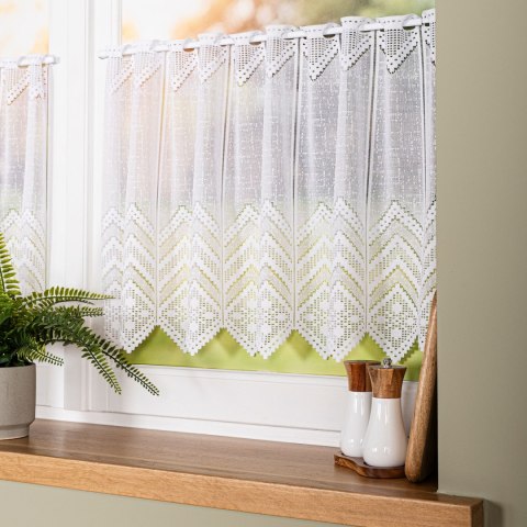 Zazdrostka żakardowa z samym dołem, wys. 70cm, kolor biały 362870/000/001/000070/1