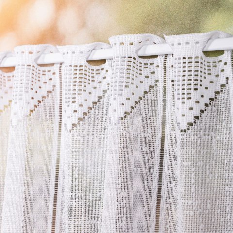 Zazdrostka żakardowa z samym dołem, wys. 70cm, kolor biały 362870/000/001/000070/1