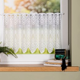 Zazdrostka żakardowa ze wzorem po całości, wys. 40cm, kolor biały 362770/000/001/000040/1