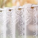 Zazdrostka żakardowa ze wzorem po całości, wys. 60cm, kolor biały 362770/000/001/000060/1