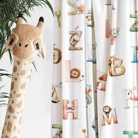 ALFABET Tkanina dekoracyjna typu MILAS, szer. 150cm, kolor 001 biały D00371/MIL/001/150000/1