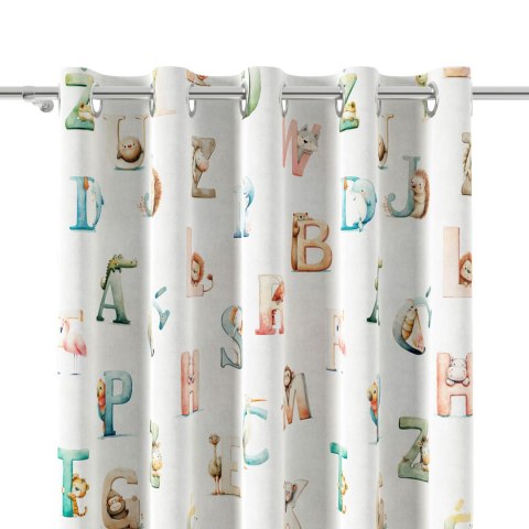 ALFABET Tkanina dekoracyjna typu MILAS, szer. 150cm, kolor 001 biały D00371/MIL/001/150000/1