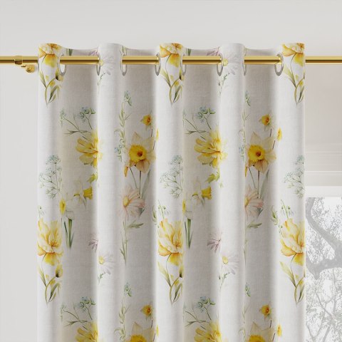 WIOSENNA POLANA Tkanina dekoracyjna typu MILAS, szer. 165cm, kolor 008 żółty D00208/MIL/008/165000/1