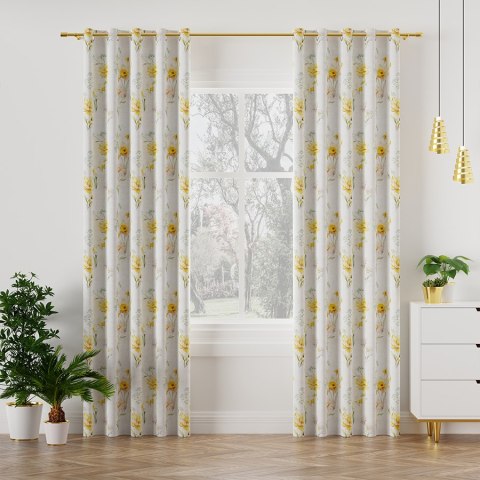 WIOSENNA POLANA Tkanina dekoracyjna typu MILAS, szer. 165cm, kolor 008 żółty D00208/MIL/008/165000/1