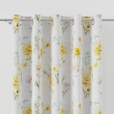 WIOSENNA POLANA Tkanina dekoracyjna typu MILAS, szer. 165cm, kolor 008 żółty D00208/MIL/008/165000/1